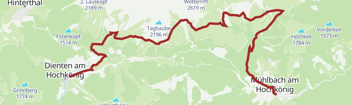 Route map: PINZGA HATSCHA Etappe 6 (von Dienten nach Mühlbach)